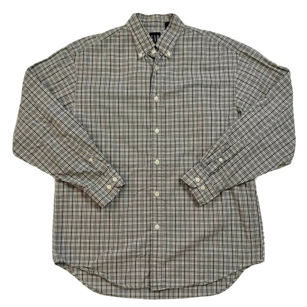 Gap Button Down Shirt Plaid Long Sleeve Shirt